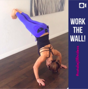 Natalie Jill fit wall workout