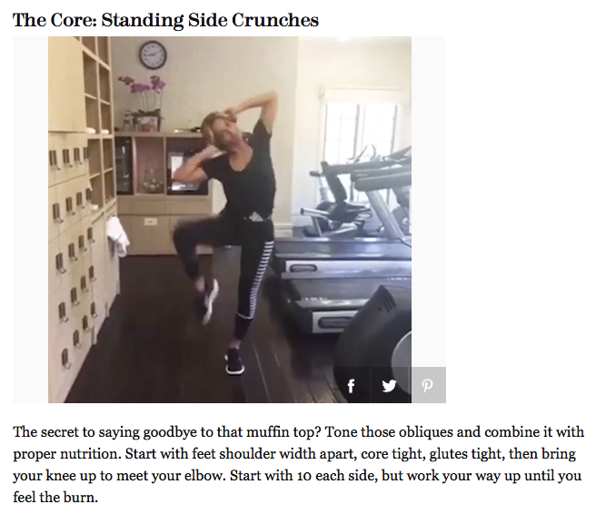 Natalie Jill - beyonce - 1 standing side crunches