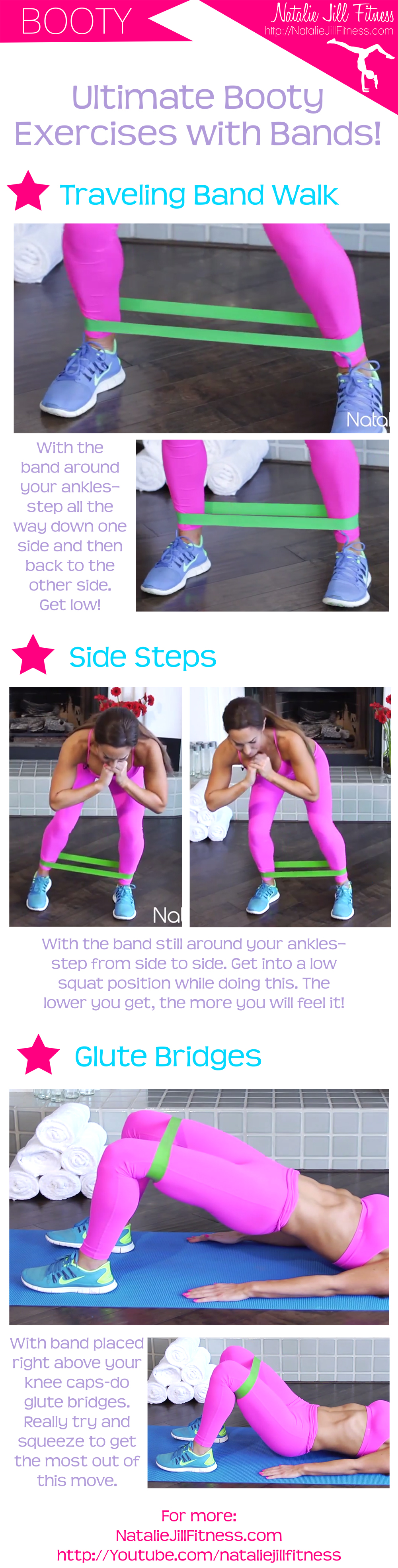 Booty Exercises with Bands video Natalie Jill Fitness