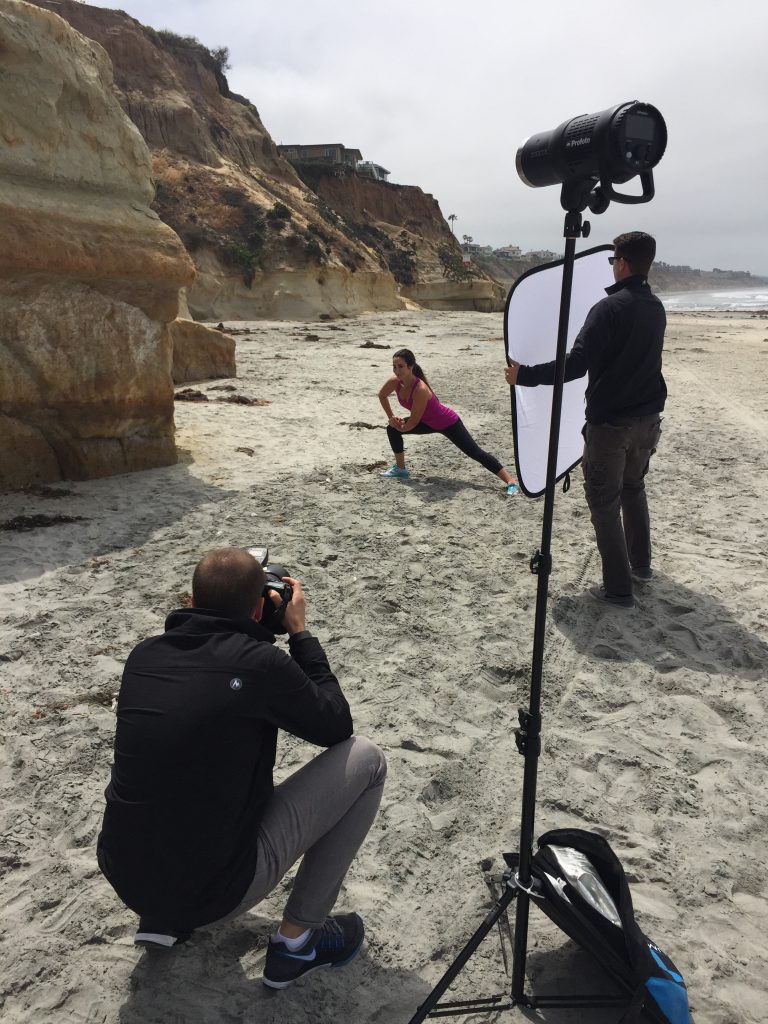 Behind the scenes health magazine shoot