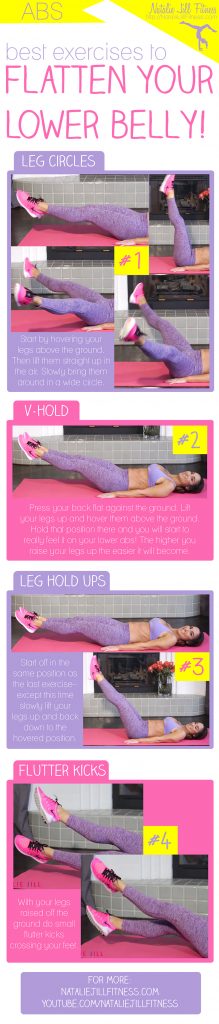 Best Exercises to flatten your lower belly with Natalie Jill