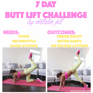 Get the 7 day Butt Lift Challenge with Natalie Jill 