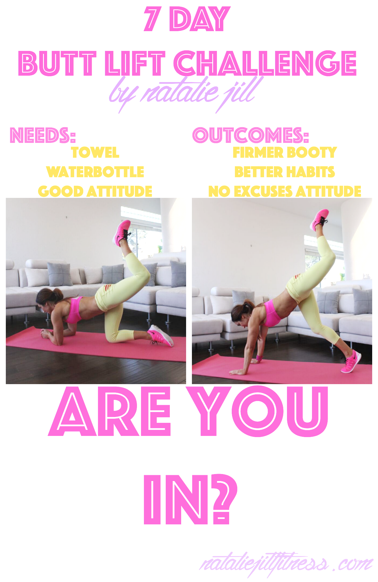 Get the 7 Day Butt Lift Challenge with Natalie Jill