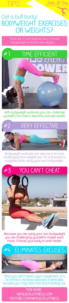 Get a Buff Body Bodyweight Exercises or Weights