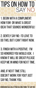 Tips on how to say No with Natalie Jill 