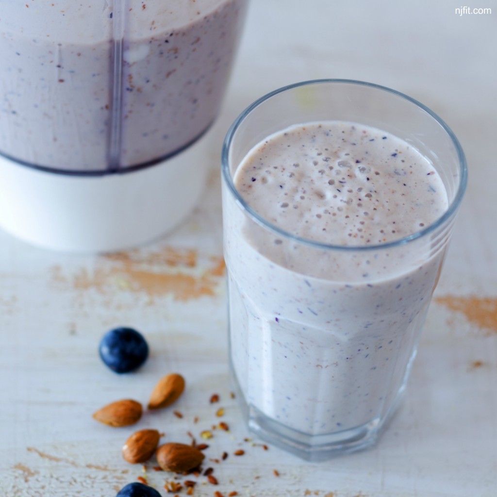 Blueberry Protein Smoothie with Almond with Natalie Jill