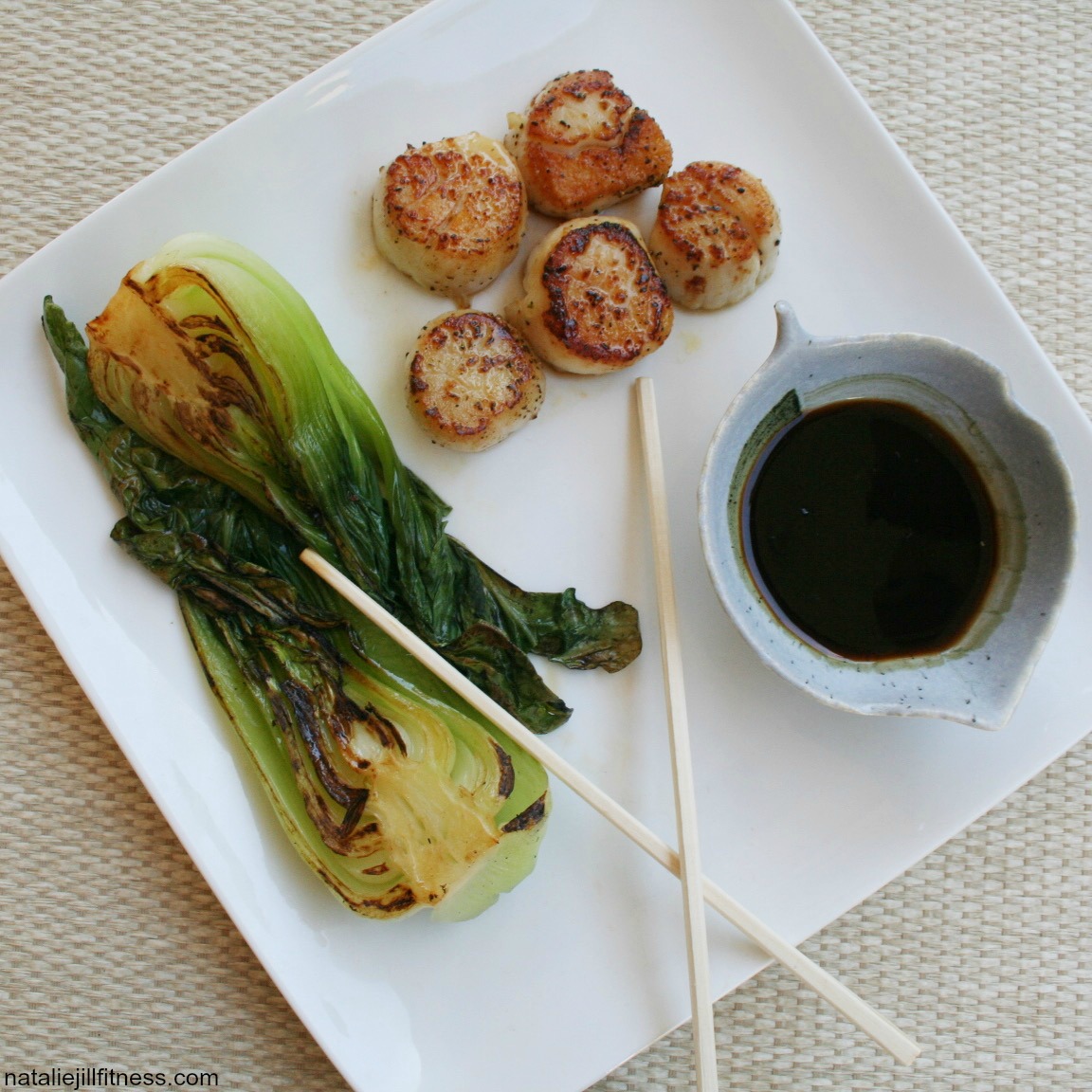 Glazed Scallops and Bok Choy Natalie Jill Fitness