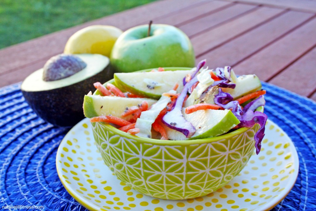 apple chia slaw with natalie jill