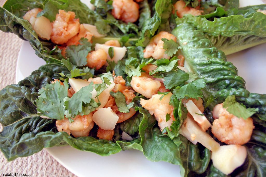 Healthy Internationally Inspired Recipes - Healthy Asian Shrimp Lettuce Wraps with Natalie Jill