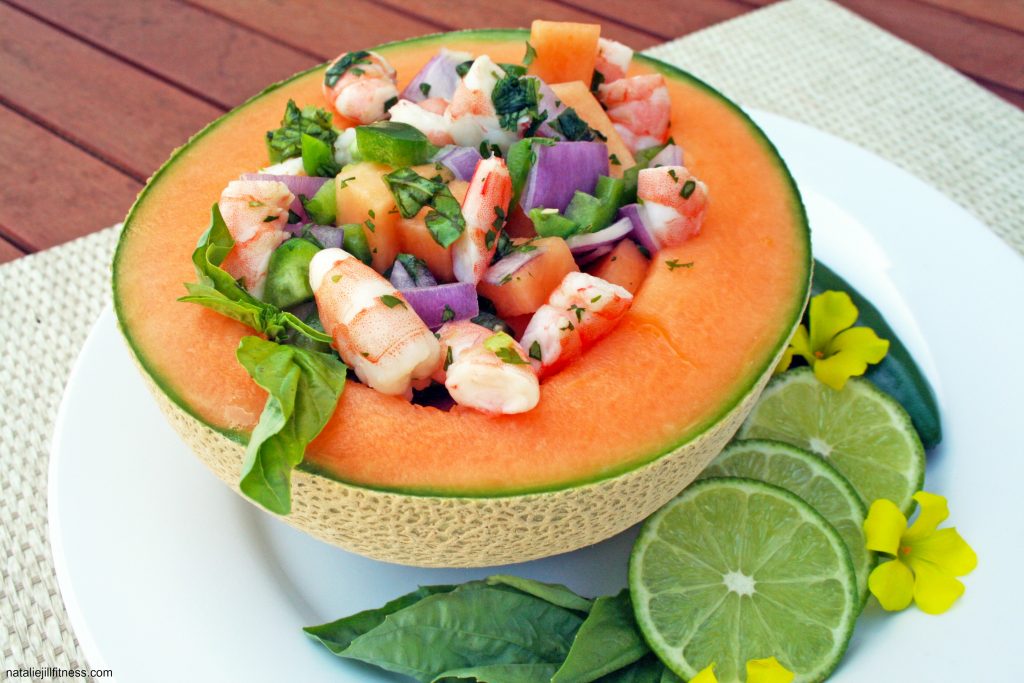 Healthy Internationally Inspired Recipes - Thai Melon Ceviche with natalie jill