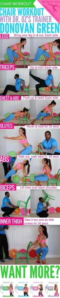 Full Body Chair Workout with Dr Oz's Trainer Donovan Green and Natalie Jill