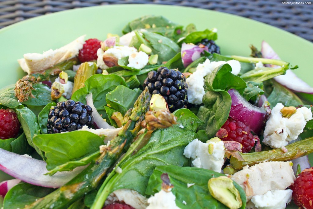 Healthy Asparagus Recipes - Berry spring salad with natalie jill