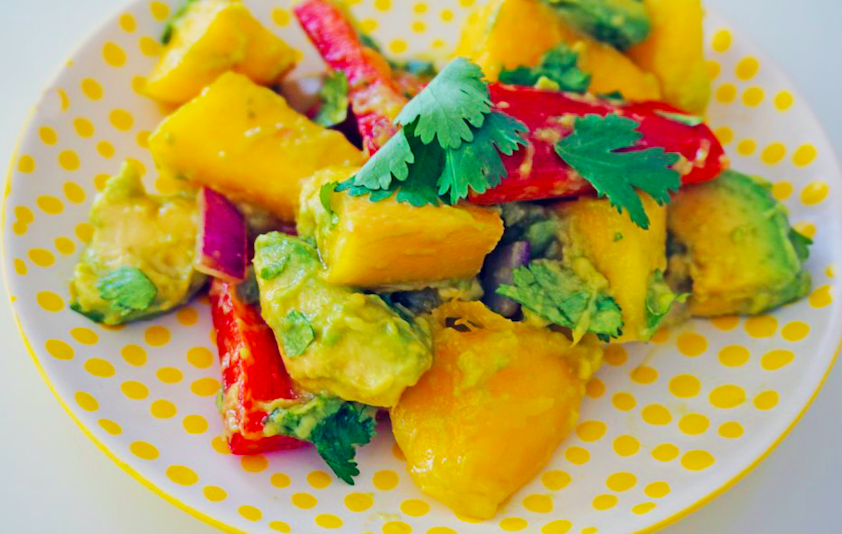 Avocado Mango Side Salad with natalie jill