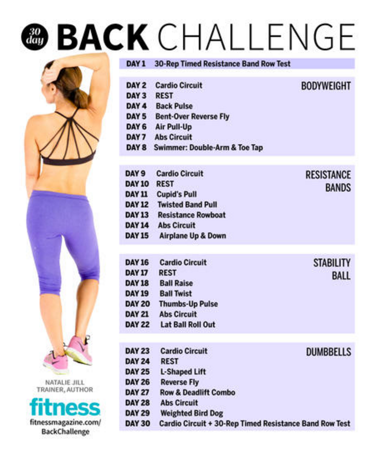 Natalie Jill 30 Day Back Challenge with Fitness Magazine