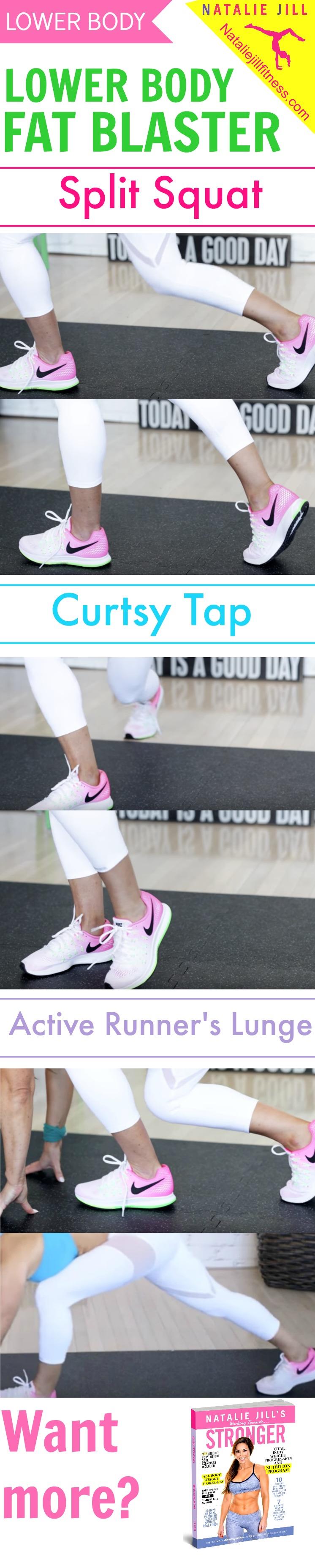 Lower Body FAT Blaster Workout video Natalie Jill