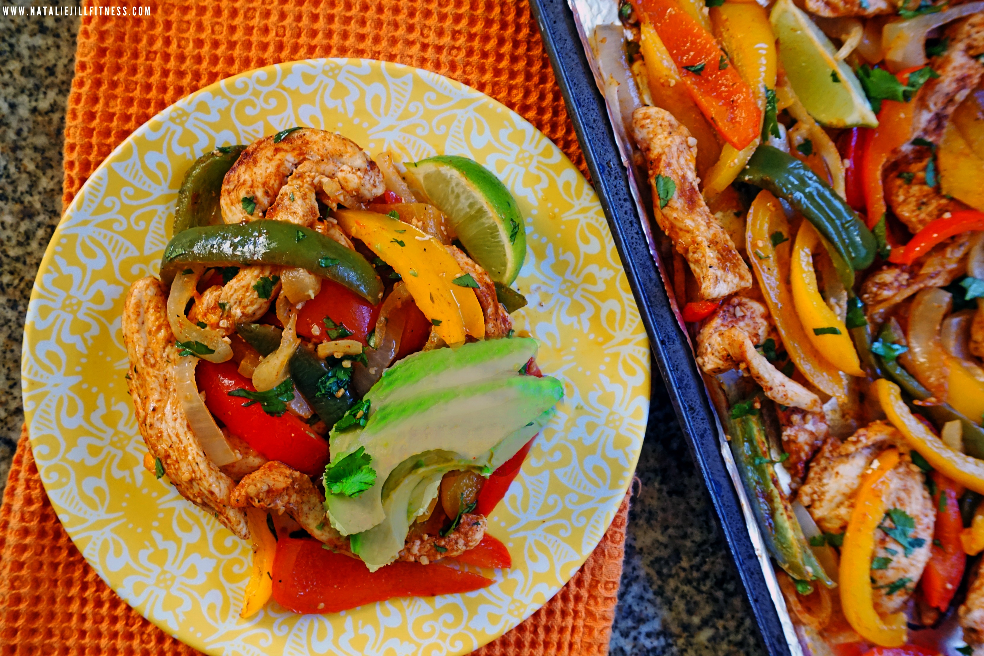 Healthy Chicken Fajitas Recipe with natalie jill