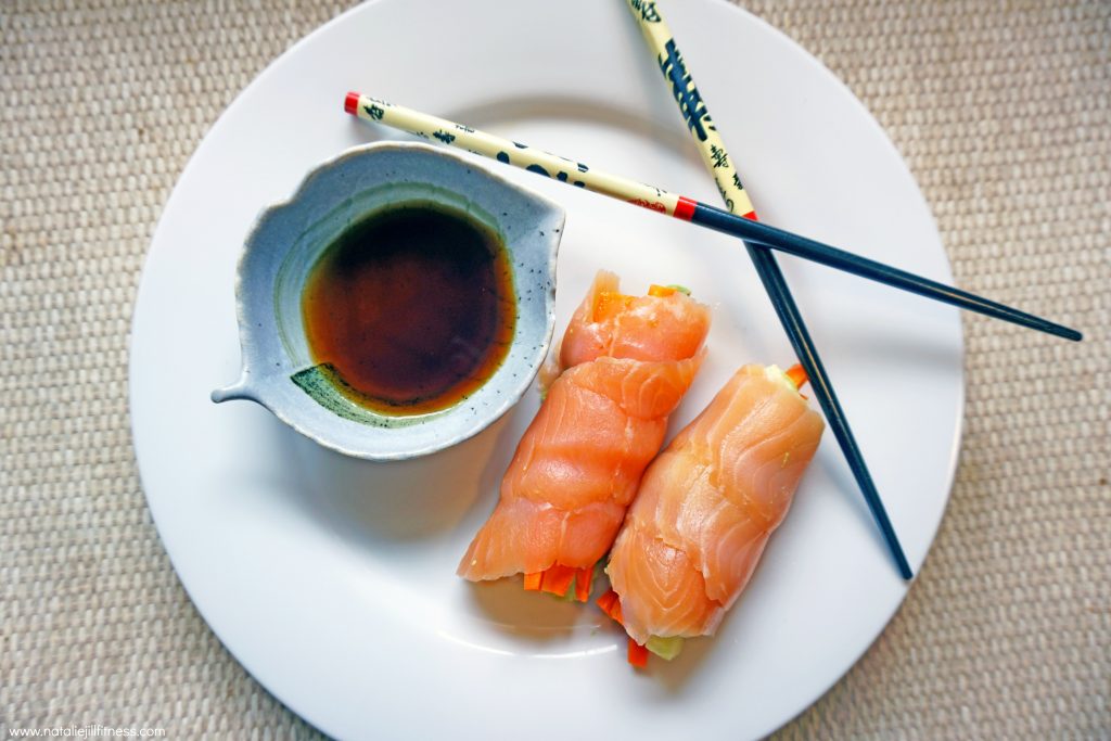 Grain Free Salmon Sushi Rolls