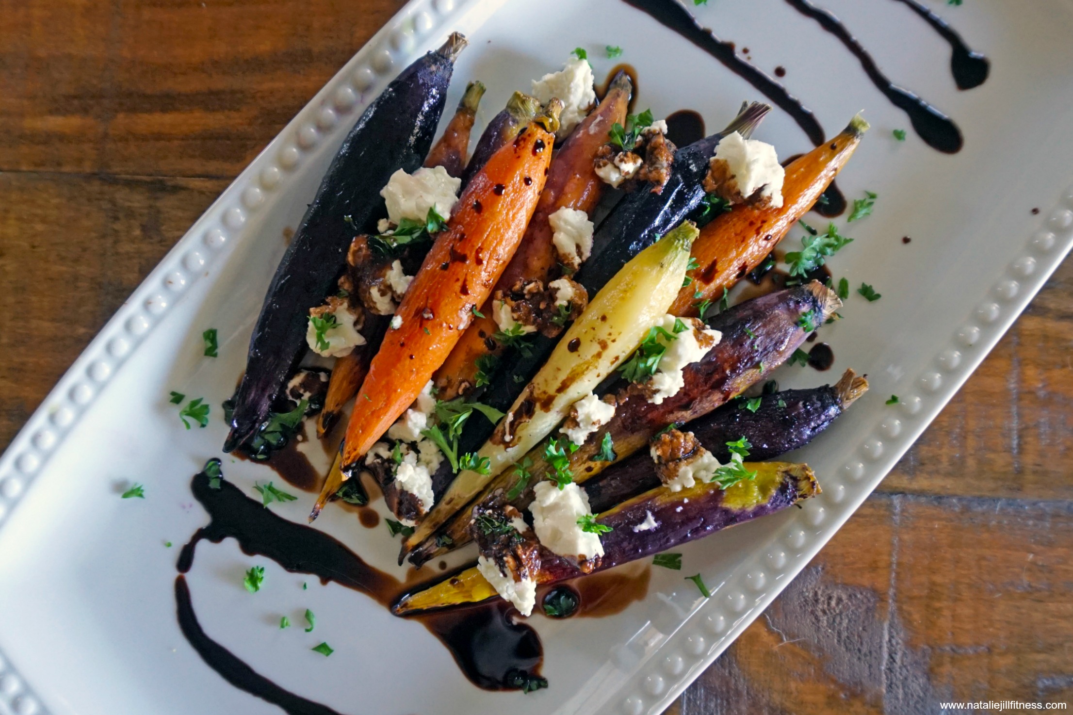 Balsamic Roasted Carrots with natalie jill