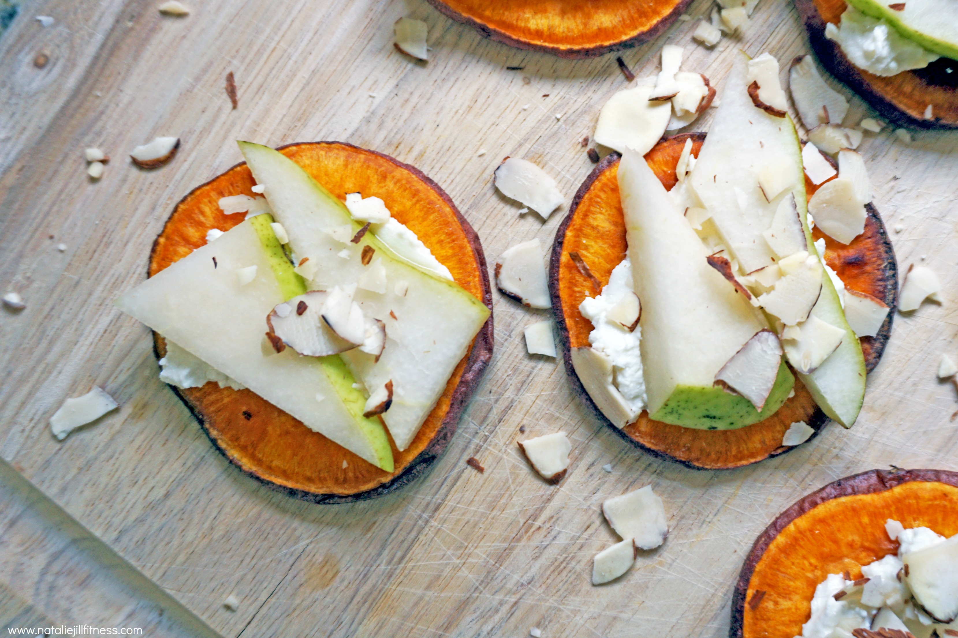 Sweet Potato Pear Crostini