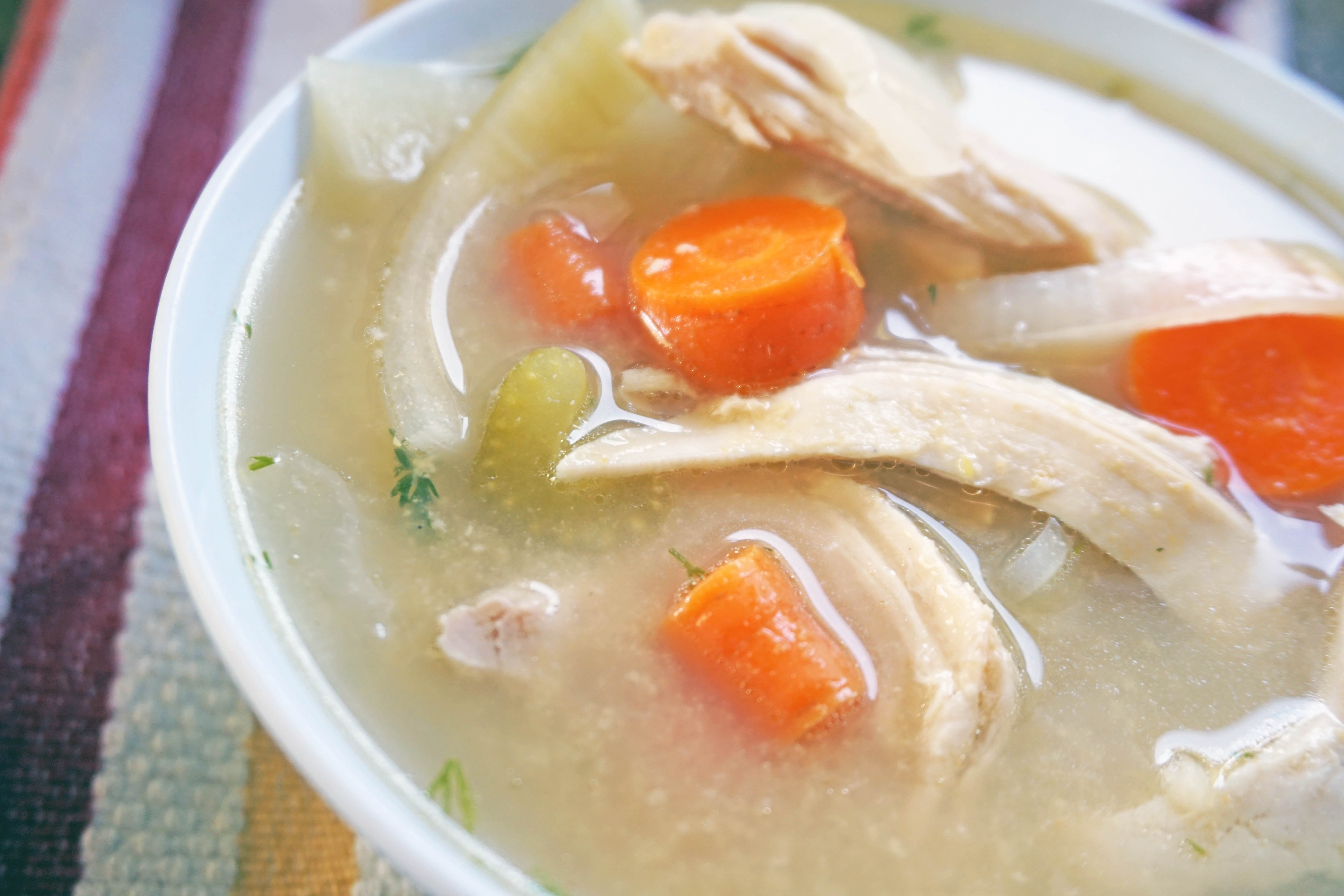 lemon chicken veggie soup