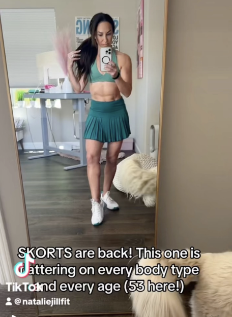 natalie jill tik tok skirt